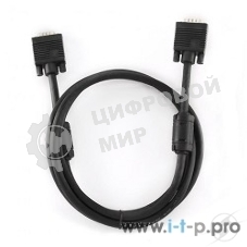 Кабель Gembird/Cablexpert VGA Premium,15M/15M, 1.8м, тройн.экран, феррит.кольца, черный, пакет