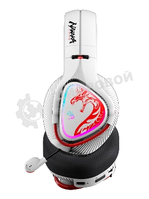 Гарнитура Bloody MR720 Naraka белый, беспроводная + проводная, радиоканал/Bluetooth/mini jack 3.5 мм, до 44 ч, подсветка