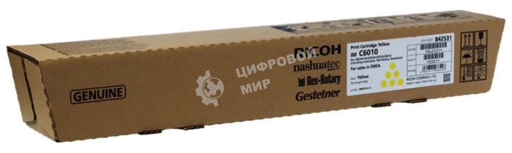 Тонер картридж Желтый M C6010/Print Cartridge Yellow IM C6010