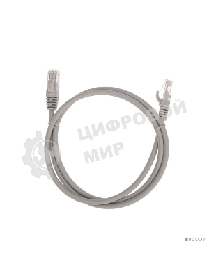 Патч-корд U/UTP Rexant cat.6, RJ45-RJ45, неэкранированный, 26AWG, LSZH, серый, 1 м