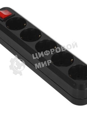 Сетевой фильтр 5bites GARDA SP5B-530 5S, 3x0.75 мм2, 3 м, черный