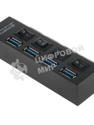 USB-концентратор Smartbuy SBHA-7304-W, USB 3.0, USB 4 порта, USB