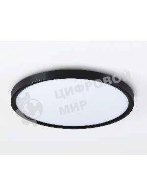 Потолочный светодиодный светильник Ambrella light FZ3055 BK черный IP44 33W+10W 6400+6400К D370*40 (Без ПДУ)