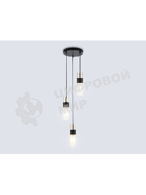 Подвесной светильник LH55102/3 BK/FR/TI черный/белый матовый/янтарь E14*3 max 40W D220*1200