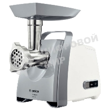 Мясорубка электрическая Bosch MFW 66020 белый/серый, 1800 Вт, 3.0 кг/мин, насадки - 5