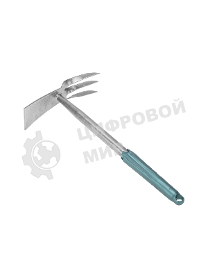 Мотыжка комбинированная 3 витых зубца с металлической ручкой ЧЕТЫРЕ СЕЗОНА