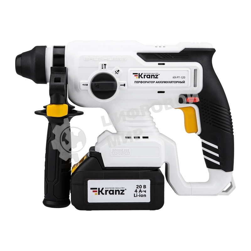 Перфоратор аккумуляторный Kranz, SDS-plus, 2,2Дж, 1х4Ач, в кейсе