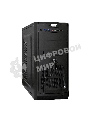Компьютерный корпус Miditower ExeGate EX283216RUS CP-603UB-CP400 (ATX, БП CP400 с вент. 8см, 2*USB+2*USB 3.0, аудио, блокировка, черный)