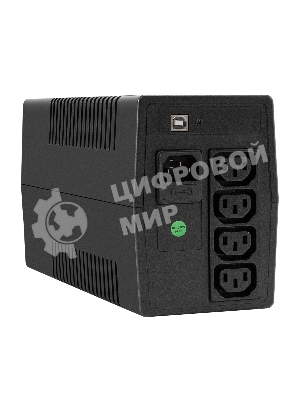 Источник бесперебойного питания ExeGate Power NB-650.LED.AVR.4C13.USB (650VA/390W, LED, AVR, 4*C13, USB, батарея 12V 7Ah, черный)