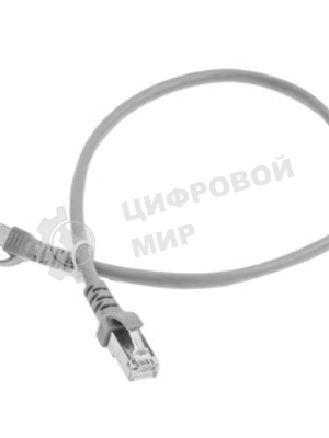Патч-корд ExeGate FTP-RJ45-RJ45-C5e-CU-0,5M-GY, FTP, cat.5e, 0.5м, медь, серый