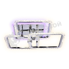 Потолочный светодиодный светильник FA536/3 CH хром 118W 510*510*150 (ПДУ РАДИО 2.4G)