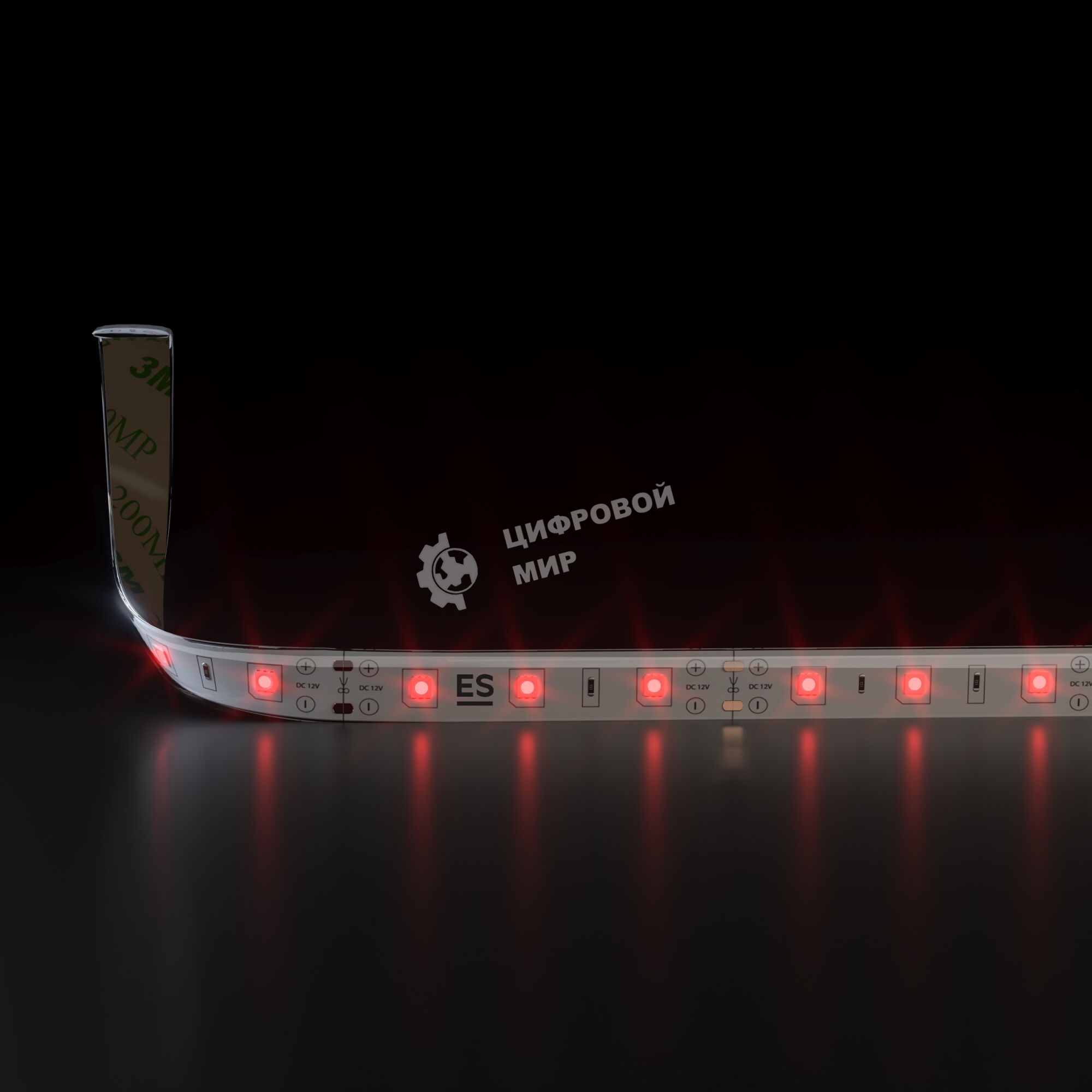 Лента светодиодная 2835 12V 60Led 4,8W IP65 / 60Led 4,8W IP65 красный