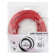 Патч-корд UTP Cablexpert cat.5e, 5м, литой, многожильный, красный
