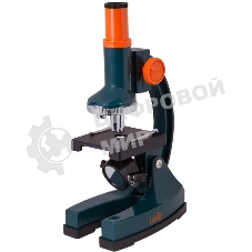 Микроскоп Levenhuk LabZZ M1 монокуляр 100-300 на 3 объектива зеленый/оранжевый