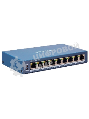 Коммутатор Hikvision DS-3E1309P-EI/M, 8×100 Мбит/с PoE+ + 1×1 Гбит/с, настраиваемый