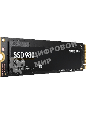 Накопитель SSD Samsung 980, 1000Gb, PCIe 3.0 x4, M.2 2280, NVMe, R/W 3500/3000