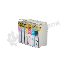 Набор струйных картриджей Sakura C13T04874010 (T0487-T0481/T0482/T0483/T0484/T0485/T0486) для Epson, мультипак, 16 мл., 460 к.