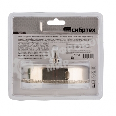 Сверло по керамической плитке и стеклу Сибртех, 120 х 55 мм, 6 гр.хв-к, с центр. сверлом