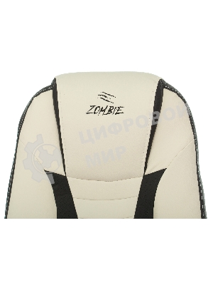 Кресло Бюрократ Zombie 8 белый/черный, экокожа, 120 кг, механизм качания