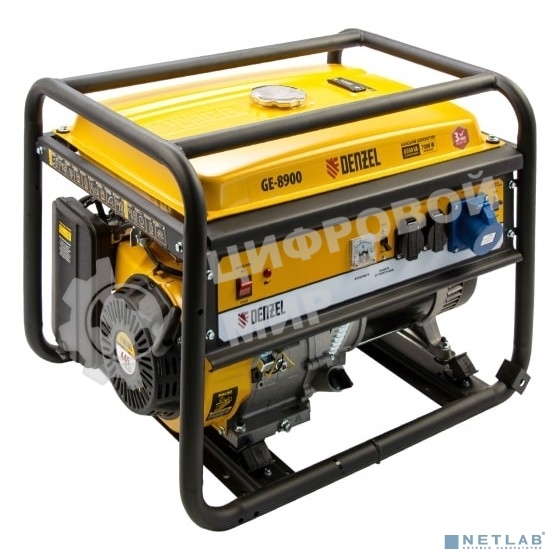 Электрогенератор бензиновый Denzel GE 8900, 8.5 кВт, 99 дБ, 86 кг