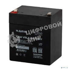 Аккумуляторная батарея Бастион RAPAN SB 12045 АКБ свинцово-кислотная тип AGM 12V 4,5А·ч I зар.1,35А, ножевые клеммы (9162)