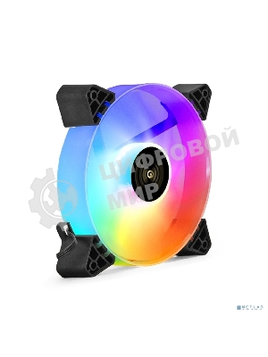 Вентилятор для корпуса ExeGate EX12025HM3PM.FRGb.5CSU черный/белый, 120 мм, 1200 об/мин, 24 дБ, 3 pin