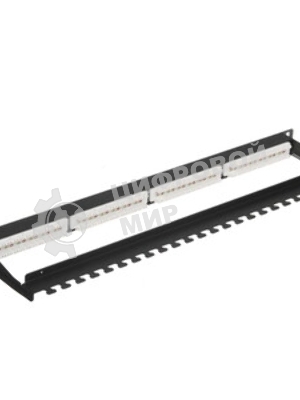 Патч-панель LANMASTER компактная 24 порта, UTP, кат.5E, 0.5U