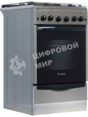 Плита газовая Gefest ПГ 5100-02 0004 серебристый, конфорок 4 шт, духовка 52 л, 50 см x 85 см x 58.5 см
