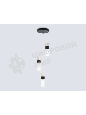 Подвесной светильник LH55102/3 BK/FR/TI черный/белый матовый/янтарь E14*3 max 40W D220*1200