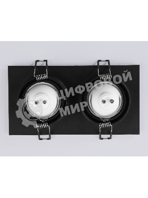 Встраиваемый поворотный точечный светильник Ambrella light TN102746/2 BK черный IP20 GU5.3/2 180*95*25