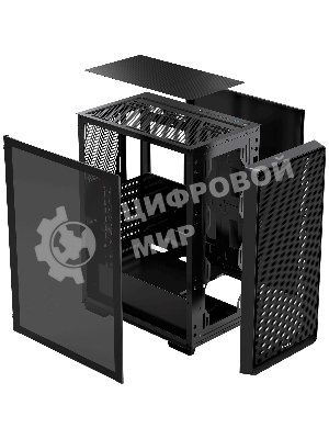Компьютерный корпус Ocypus Gaммa C60 BK ATX/win/black/no PSU/Tempered Glass