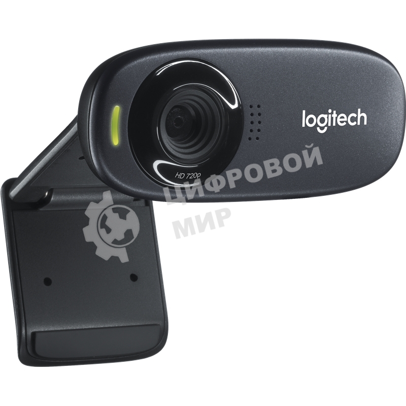 Веб-камера Logitech C310 HD 1280x720, 30 кадр/с, USB Type-A, микрофон (шумоподавление), автоосвещение, универсальное крепление
