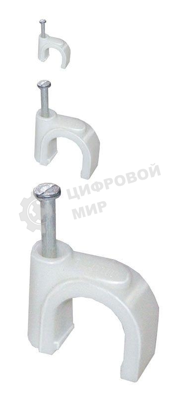 Скоба креп. прям. 12 мм с гвозд. (уп. 100 шт) ИЭК USK21-12-100