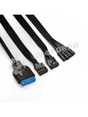 Компьютерный корпус Miditower ExeGate EVO-8243-EVO800 (ATX, БП EVO800RGb с вент. 12 см, 2хUSB+1хUSB 3.0, черный, 3 вент. с RGb подсветкой, боковая панель - закаленное стекло)