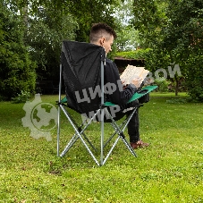 Кресло складное Palisad Camping с подлокотниками и подстаканником 60x60x110/92 см