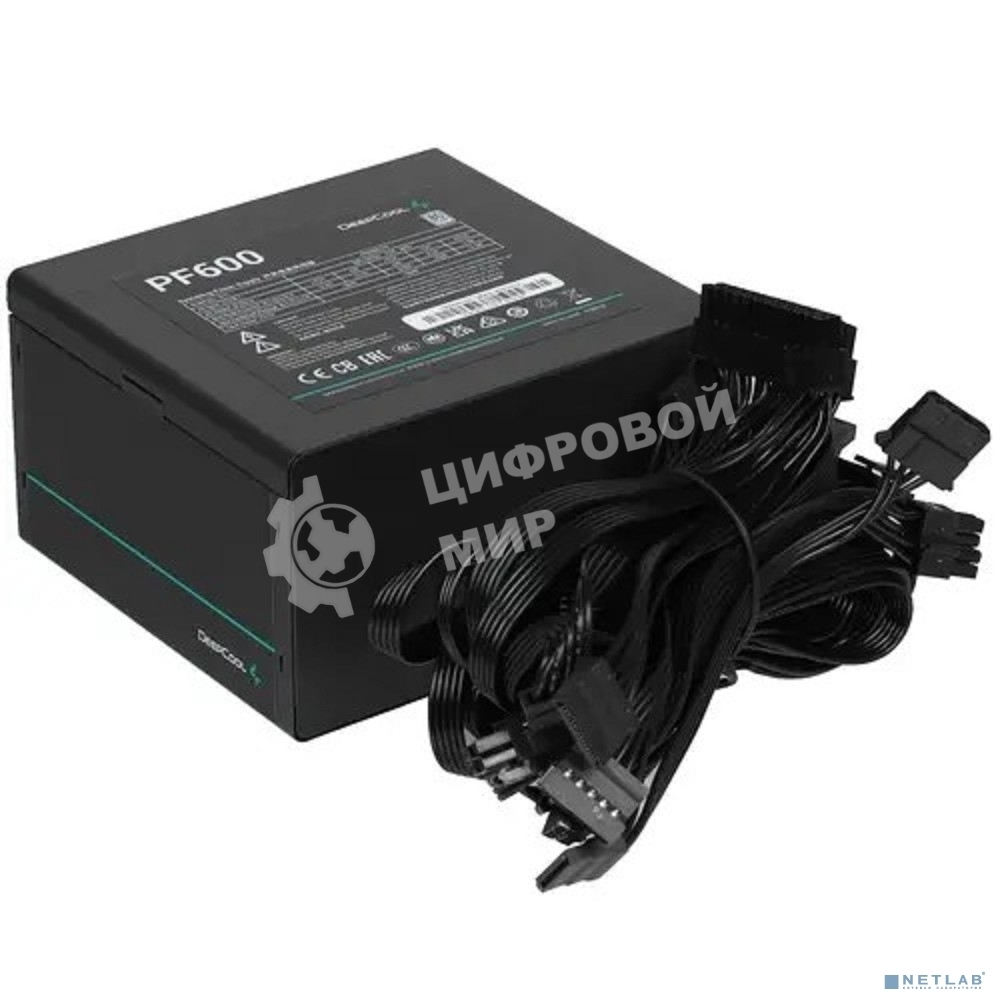 Блок питания Deepcool/GamerStorm PF600 (R-PF600D-HA0B-WDEU), 600Вт, 80 PLUS, 120мм, черный