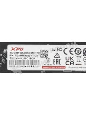 Накопитель SSD ADATA XPG GAMMIX S60, 1Tb, PCIe 4.0 x4, M.2 2280, NVMe, R/W 5000/3200, с радиатором