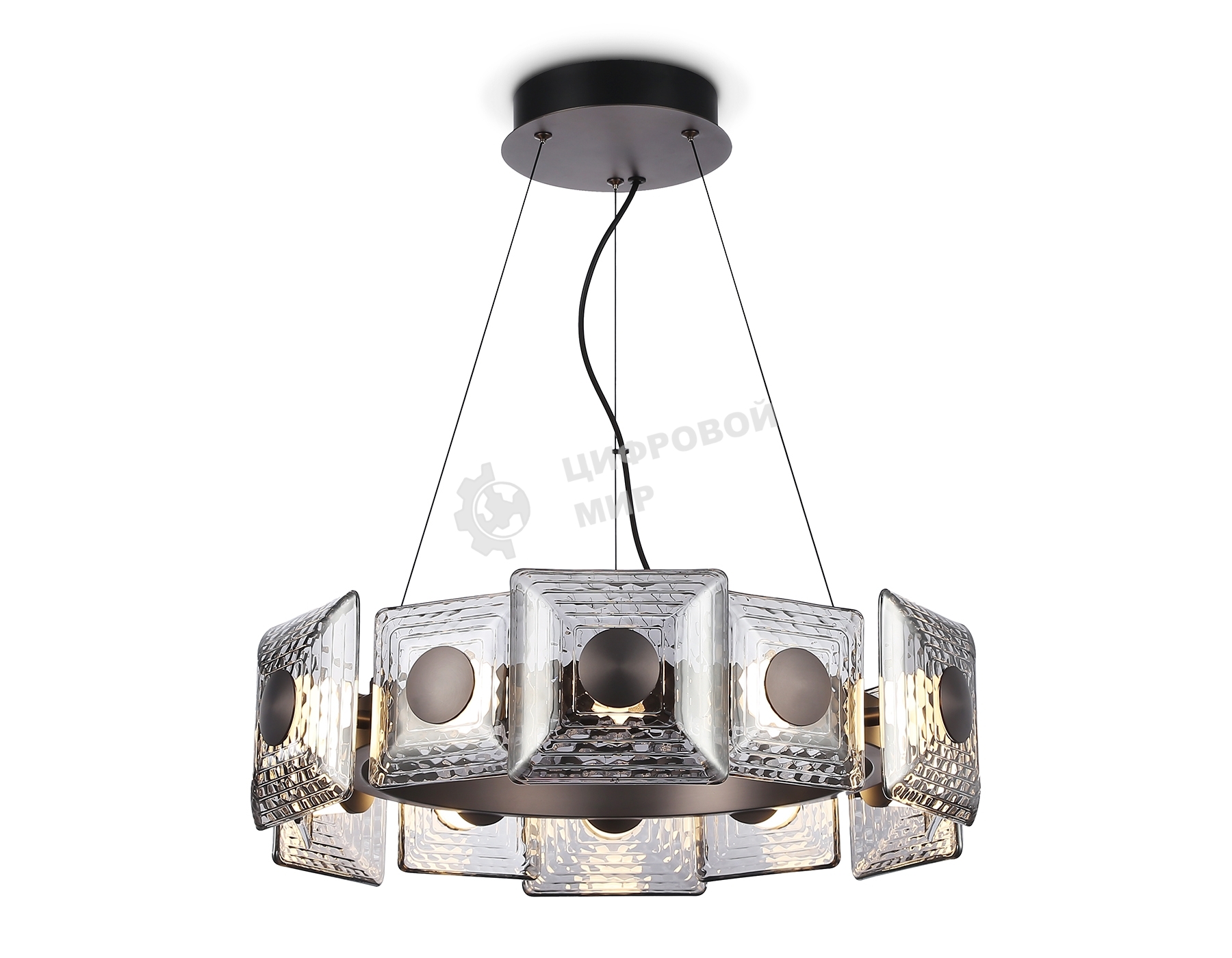 Светильник Ambrella light LH31024 GR/SM серый/дымчатый 56W 3000K D570*150