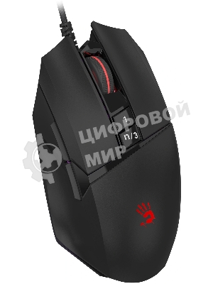 Мышь проводная A4Tech Bloody W65 Max Mini черный, 12000 dpi, USB, кнопки - 9