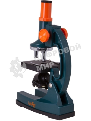 Микроскоп Levenhuk LabZZ M1 монокуляр 100-300 на 3 объектива зеленый/оранжевый