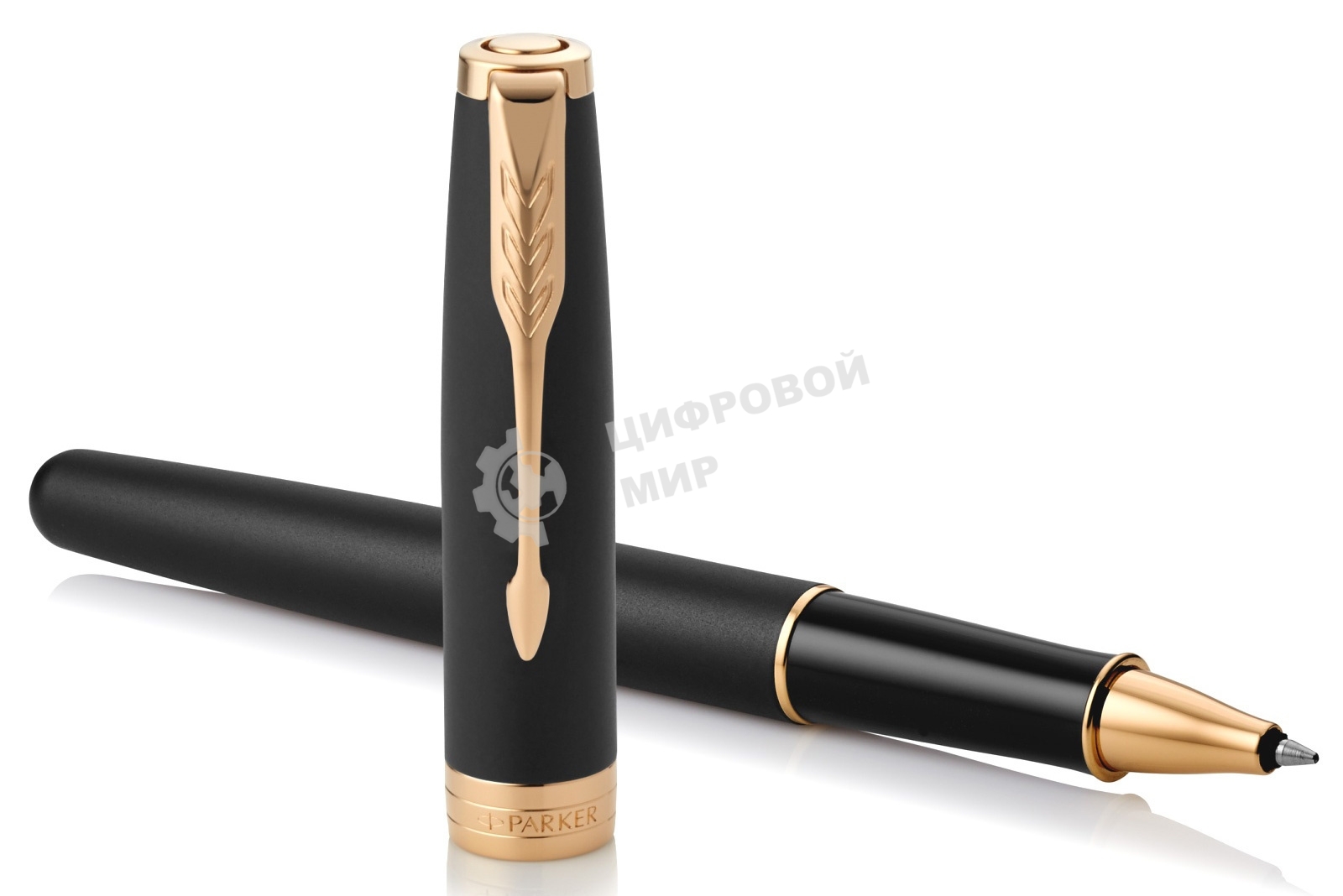 Ручка роллер Parker Sonnet Core T528 (CW1931518) Matte Black GT, F, черные чернила, подарочная коробка