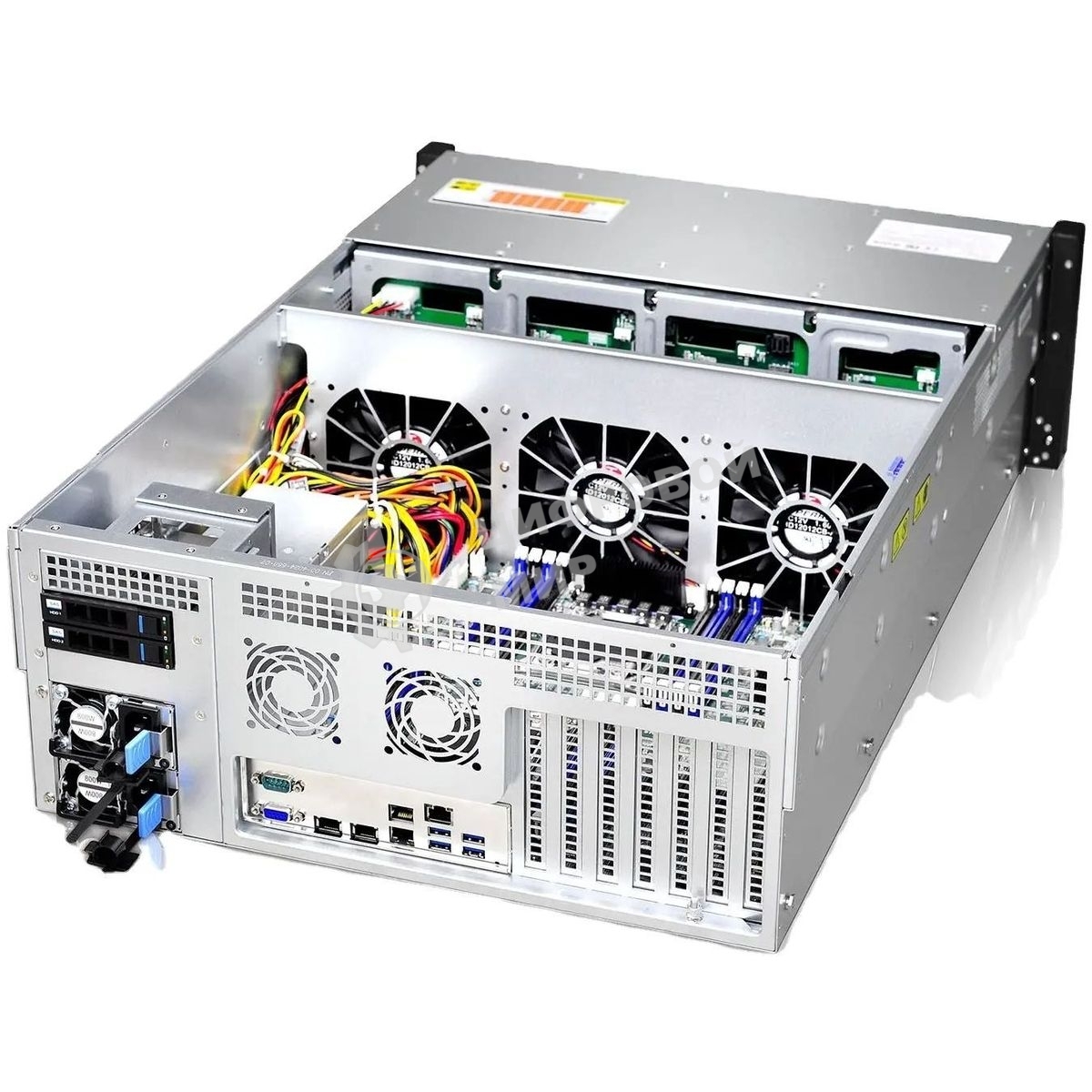 Серверный корпус Gooxi RMC4124-670-HSE-D 4U 24bay chassis,Expander backplane rear 2*2.5