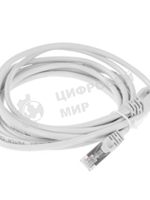 Патч-корд ExeGate FTP-RJ45-RJ45-C5e-CU-3M-GY, FTP, cat.5e, 3м, медь, серый