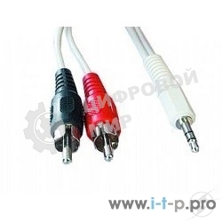 Кабель аудио Gembird Jack3.5/2xRCA, 5.0м