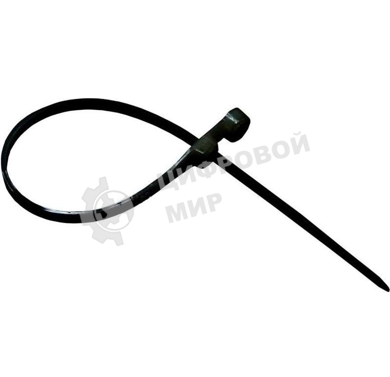 Хомут кабельный под винт Rexant 3.6х150 нейл. черный (уп. 100 шт)