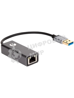 Кабель-переходник USB 3.0 (Am) --> LAN RJ-45 Ethernet 1000 Mbps, Aluminum Shell, VCOM DU312M