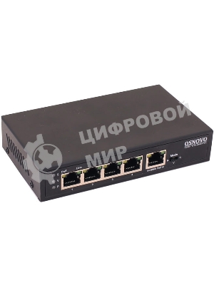 Коммутатор Osnovo SW-8050/D 5G 4PoE+ 90W неуправляемый