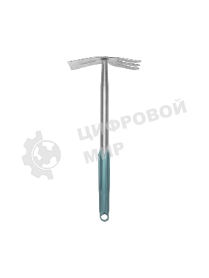 Мотыжка комбинированная 3 прямых зубца с металлической ручкой ЧЕТЫРЕ СЕЗОНА