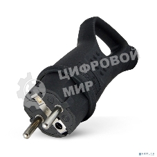 Вилка угловая с ушком c заземлением каучук 16А 250В IP44 (0003) UNIVersal