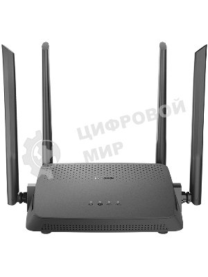 Роутер беспроводной D-Link DIR-825/RU/R7 (DIR-825/RU/R7A) AC1200 10/100/1000BASE-T черный